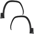 Front, Driver and Passenger Side Fender Flares, Textured Black