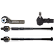 Front, Driver and Passenger Side, Inner and Outer Tie Rod End