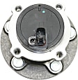 Front and Rear, Driver and Passenger Side Wheel Hub, 5 Lugs, With Bearing, With Sensor
