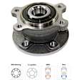 Rear, Driver and Passenger Side Wheel Hub, 5 Lugs, With Bearing