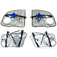 Front and Rear, Driver and Passenger Side Power Window Regulator, Without Motor