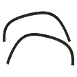 Rear, Driver and Passenger Side Fender Flares, Textured Black