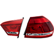 Passenger Side, Inner and Outer Halogen Tail Light, With bulb(s), OE Replacement