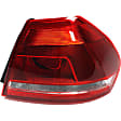 Passenger Side, Inner and Outer Halogen Tail Light, With bulb(s), OE Replacement