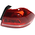 Passenger Side, Inner and Outer Halogen Tail Light, With bulb(s), OE Replacement