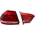 Driver Side, Inner And Outer Halogen Tail Light, With bulb(s), OE Replacement