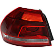 Driver Side, Inner And Outer Halogen Tail Light, With bulb(s), OE Replacement