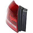 Driver Side, Inner And Outer Halogen Tail Light, With bulb(s), OE Replacement