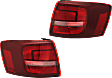 Driver and Passenger Side Tail Lights, with Bulbs, Halogen, Sedan, Mounts On Body, For Models With Rear Fog Light