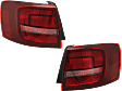Driver and Passenger Side Tail Lights, with Bulbs, Halogen, Sedan, Mounts On Body, For Models With Rear Fog Light