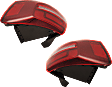 Driver and Passenger Side Tail Lights, with Bulbs, Halogen, Sedan, Mounts On Body, For Models With Rear Fog Light