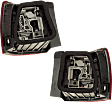 Driver and Passenger Side Tail Lights, with Bulbs, Halogen, Sedan, Mounts On Body, For Models With Rear Fog Light