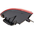 2016-2017 Volkswagen Passat - Driver and Passenger Side, Outer Tail Lights, with Bulbs, LED, Clear Red Lens