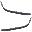 Rear, Driver and Passenger Side, Outer Bumper Trims, Black