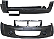 Front and Rear Primed Bumper Cover