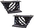 Driver and Passenger Side Grille Assemblies, Black Shell and Insert, Grille