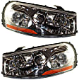 Driver and Passenger Side Halogen Headlight, With bulb(s), OE Replacement