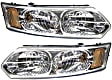 2004 Saturn Ion - Driver and Passenger Side Halogen Headlight, With bulb(s), OE Replacement, Sedan