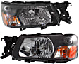 Driver and Passenger Side Halogen Headlight, With bulb(s), OE Replacement