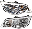 Driver and Passenger Side Headlights, with Bulbs, Halogen, Coupe