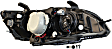 2005-2007 Subaru Legacy - Driver and Passenger Side Halogen Headlight, With bulb(s), OE Replacement