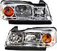 Driver and Passenger Side Headlights, with Bulbs, Halogen, 4-Door, Sport Utility
