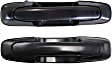 Front or Rear, Driver and Passenger Side Smooth Black Exterior Door Handle, Without Key Hole