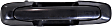 Front or Rear, Driver and Passenger Side Smooth Black Exterior Door Handle, Without Key Hole