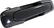 Front or Rear, Driver and Passenger Side Smooth Black Exterior Door Handle, Without Key Hole