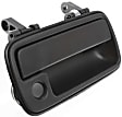 Front, Driver and Passenger Side Textured Black Exterior Door Handle, With Key Hole