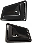 Front, Driver and Passenger Side Interior Door Handles, Textured Black, Without Door Lock Hole, 4-Door