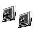 SET-SIDS916-2 Rear, Driver and Passenger Side Window Switches, Chrome