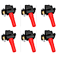 SET-SIUF287-6 Ignition Coil, Set of 6, Standard OE Replacement