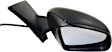 Driver and Passenger Side Mirrors, Power, Manual Folding, Heated, Textured Black, No Signal Light, No Memory, No Puddle Light, No Auto-Dimming, No Blind Spot Feature
