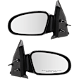 2000 Saturn SL1 - Driver and Passenger Side Mirror, Manual Adjust, Non-Heated, Paintable, Non-Folding, No Signal Light, No Blind Spot Feature, No Memory, No Puddle Light, No Auto-Dimming