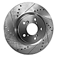 Front Brake Disc, Natural Finish, Cross-drilled and Slotted, Vented, 5 Lugs, 320.04 mm, Pro-Line Series