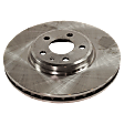 Front and Rear Brake Disc, Natural Finish, Plain Surface, Front-Vented/Rear-Solid, 5 Lugs, Front-320.04 mm/Rear-299.97 mm, Pro-Line Series