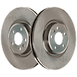 Front Brake Disc, Natural Finish, Plain Surface, Vented, 5 Lugs, 344.93 mm, Pro-Line Series
