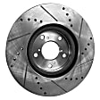 Front Brake Disc, Cross-drilled and Slotted, Vented, 5 Lugs, 329.7 mm, Pro-Line Series