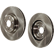 Front Brake Disc, Natural Finish, Plain Surface, Vented, 5 Lugs, 344.68 mm, Pro-Line Series