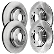 2008 BMW 535i - Front and Rear Brake Disc, Natural Finish, Plain Surface, Vented, 5 Lugs, Front-347.98 mm/Rear-344.93 mm, 3.0L 6Cyl, Pro-Line Series