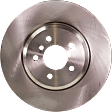 Front Brake Disc, Natural Finish, Plain Surface, Vented, 5 Lugs, 347.9 mm, 3.0L, 6Cyl, Pro-Line Series