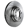 Front and Rear Brake Disc, Natural Finish, Plain Surface, Vented, 5 Lugs, Front-347.98 mm/Rear-336.04 mm, 3.0L, 6Cyl, Pro-Line Series