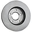 Front and Rear Brake Discs, 4-Wheel Set, Plain Surface, Vented - Front, Solid - Rear, 5 Lugs, 10.94 in. Disc Diameter, Pro-Line Series