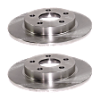 Rear Brake Discs, Plain Surface, Solid, 5 Lugs, 11.07 in. Disc Diameter, Pro-Line Series