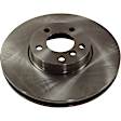 Front Brake Disc, Natural Finish, Plain Surface, Vented, 5 Lugs, 331.98 mm, 3.0L, 6Cyl, Pro-Line Series