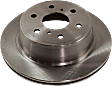 Rear Brake Disc, Natural Finish, Plain Surface, Vented, 6 Lugs, 344.93 mm, Pro-Line Series