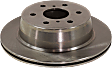 Rear Brake Disc, Natural Finish, Plain Surface, Vented, 6 Lugs, 344.93 mm, Pro-Line Series