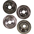 2003 Chevrolet S10 - Front and Rear Brake Disc, Plain Surface, Vented, 5 Lugs, 4WD, Four Wheel Drive, 2.2L 4Cyl, Pro-Line Series