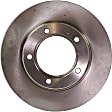 Front and Rear Brake Disc, 4-Wheel Set, Plain Surface, Vented, 5 Lugs, Pro-Line Series
